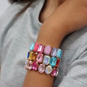 Emerald Cut Stretch Bracelet